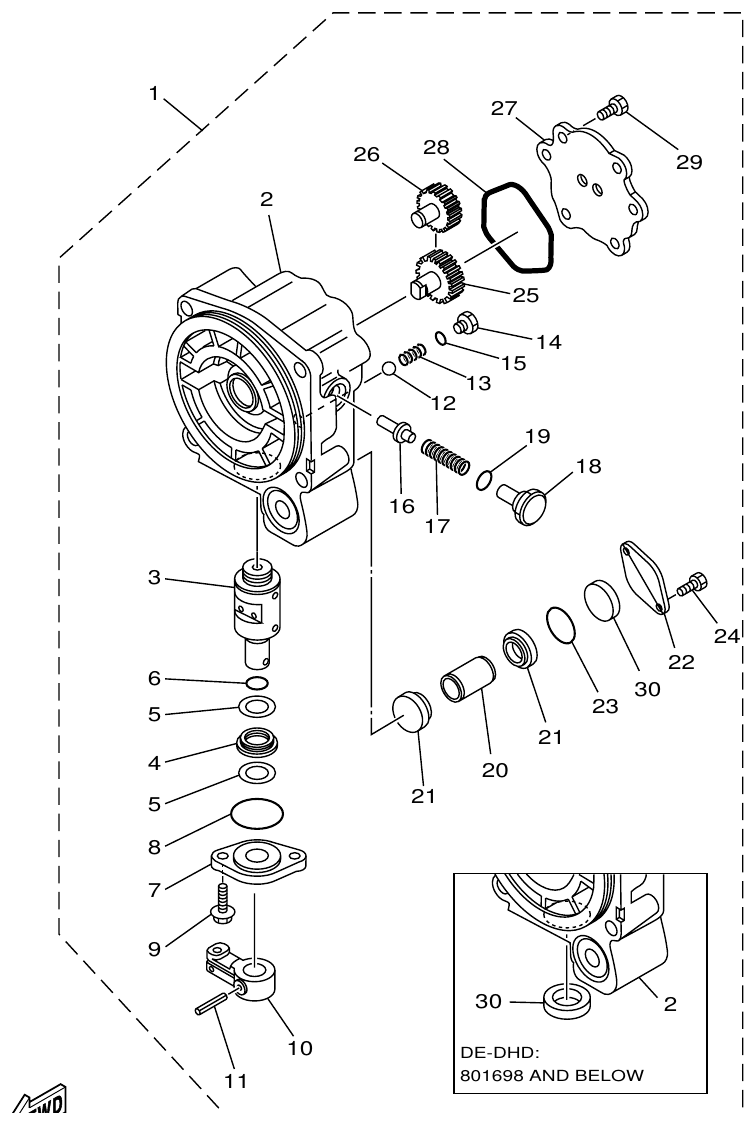 Yamaha DE-DHD6U3 SELECTOR VALVE ASSY (DE-DHD) parts diagram